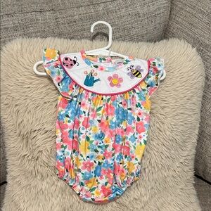 Colorful Floral newborn bubble suit